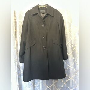 Women’s London Fog Black Wool Blend Coat
